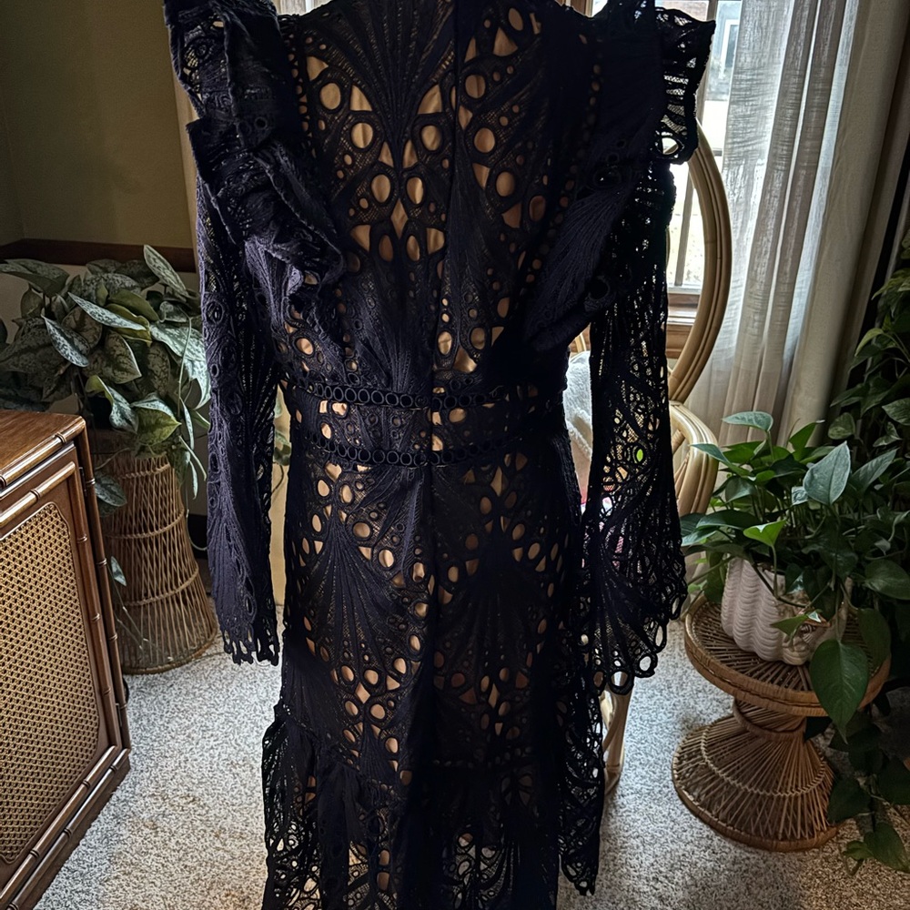 NWT Dalia MacPhee Black Cocktail Dress